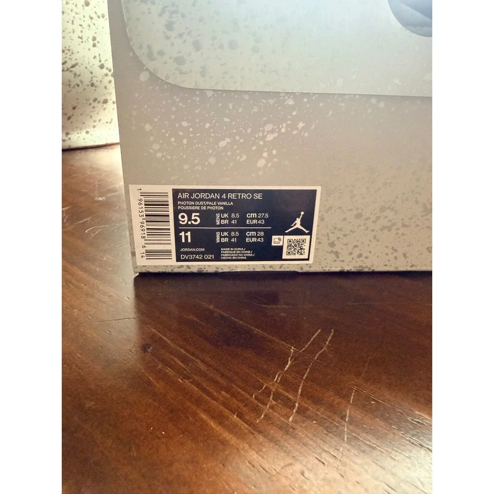 Nike Air Jordan 4 Retro SE Craft Photon Dust Grey DV3742-021 Mens 9.5 Sneaker